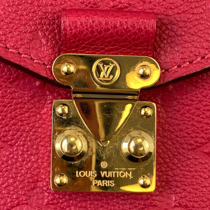 Louis Vuitton - Pochette Metis Monogram Empreinte Leather Cerise