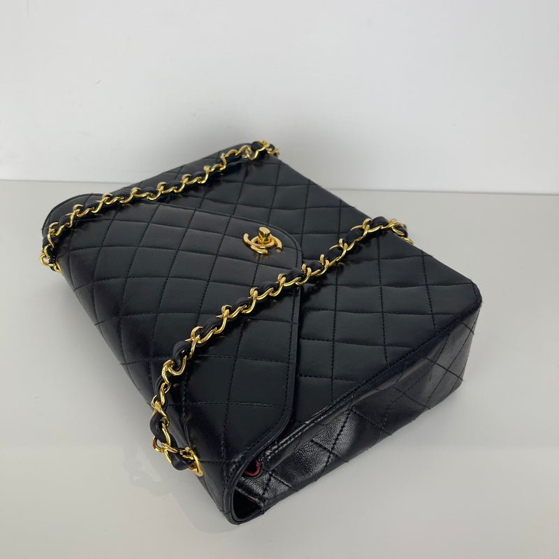 Vintage Flap Lambskin Black GHW