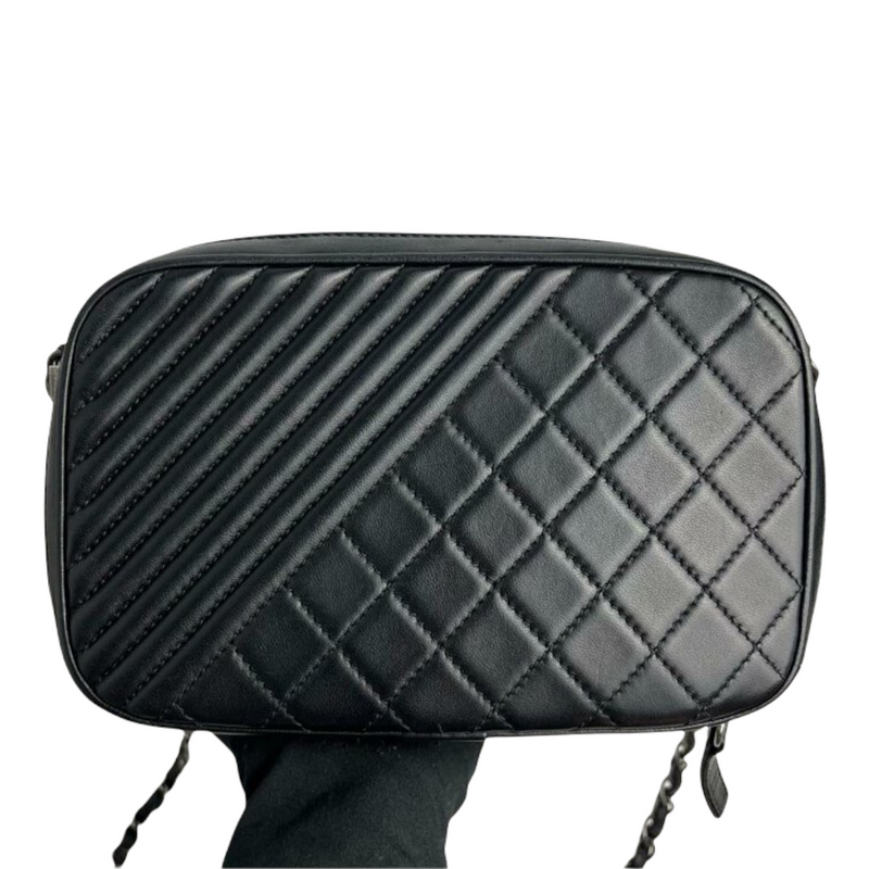 Coco Boy Camera Bag Lambskin Black SHW