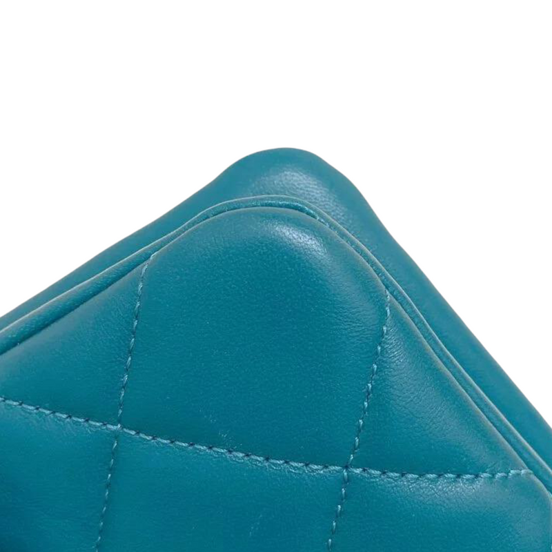 Trendy CC Flap Bag Lambskin Turquoise GHW