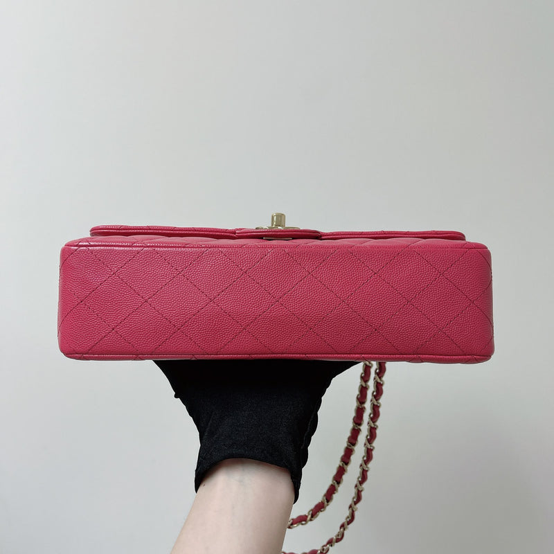 Classic Double Flap Medium Caviar Pink GHW