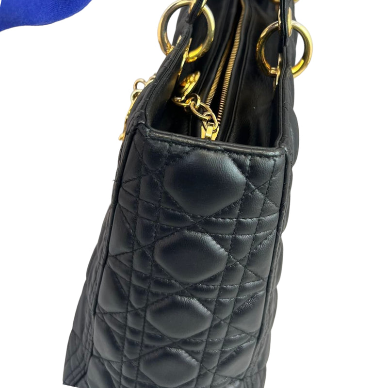 Large Lady Dior Bag Black Cannage Lambskin