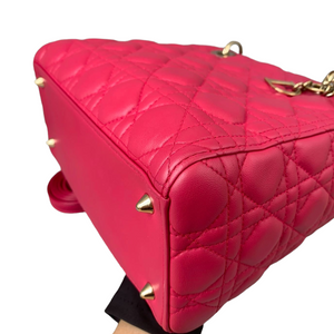 Medium Lady Dior Lambskin Pink GHW