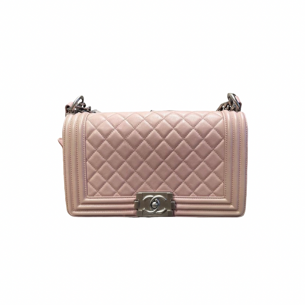 Le Boy Lambskin Old Medium Pink SHW