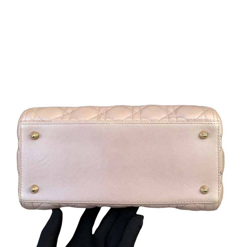 Lady Dior Medium Lambskin Light Pink GHW