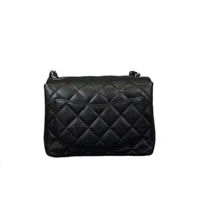 Vintage Mini Square Caviar Black SHW