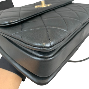 Small Trendy CC Flap Lambskin Black GHW