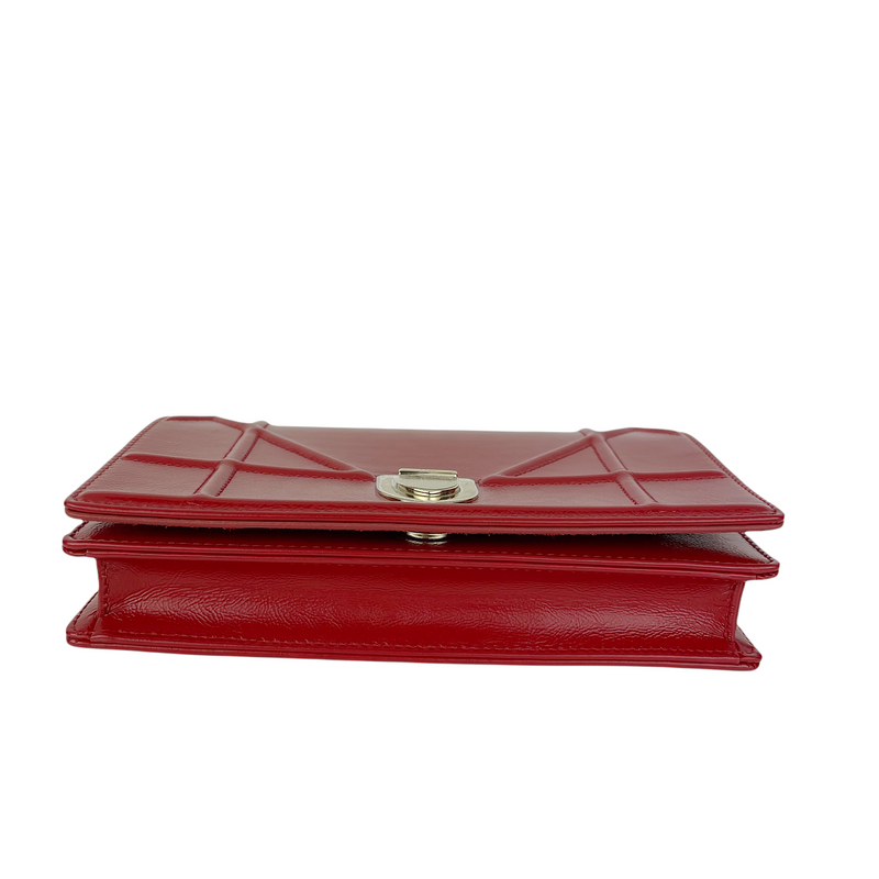 Christian Dior Red Calfskin Diorama Wallet on Chain WOC Flap Bag SHW –  Boutique Patina