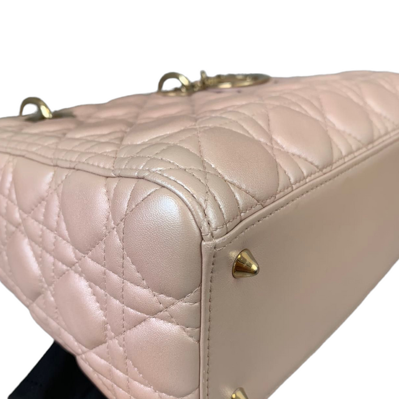 Lady Dior Medium Lambskin Light Pink GHW