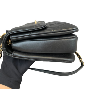 Small Trendy CC Flap Lambskin Black GHW