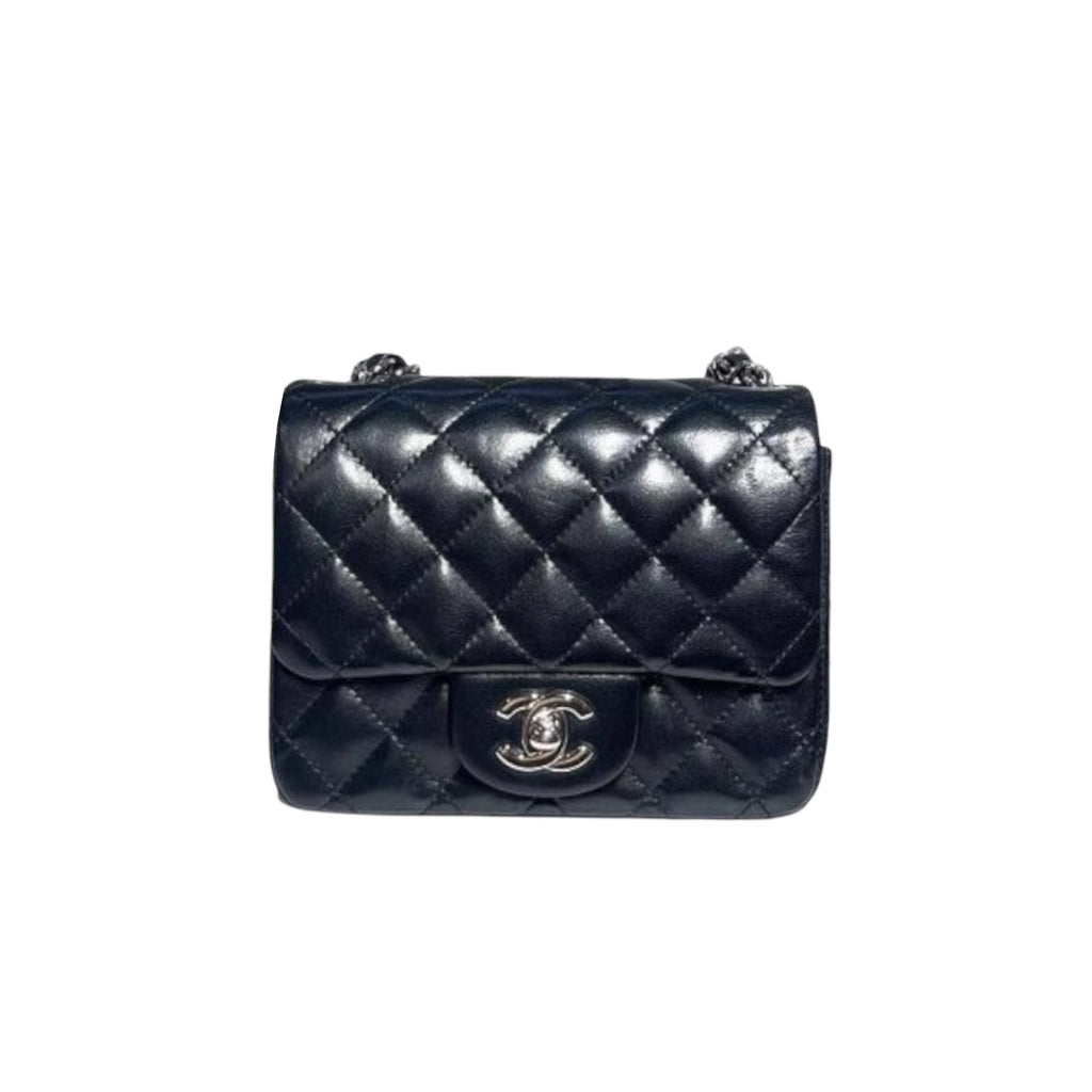 Classic Flap Square Mini Lambskin Black SHW