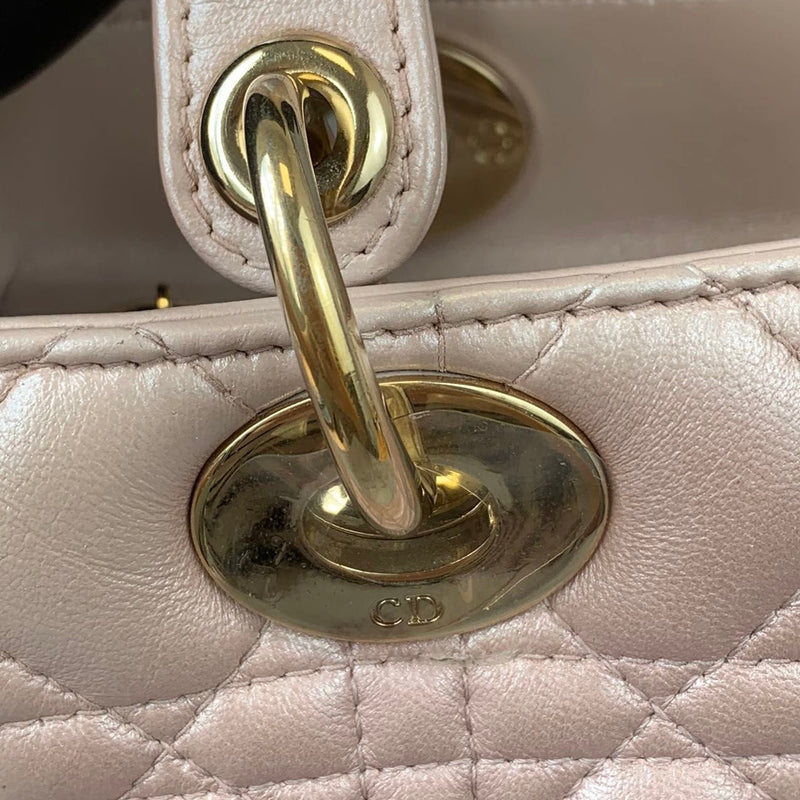 Lady Dior Medium Lambskin Light Pink GHW