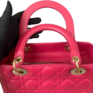 Medium Lady Dior Lambskin Pink GHW