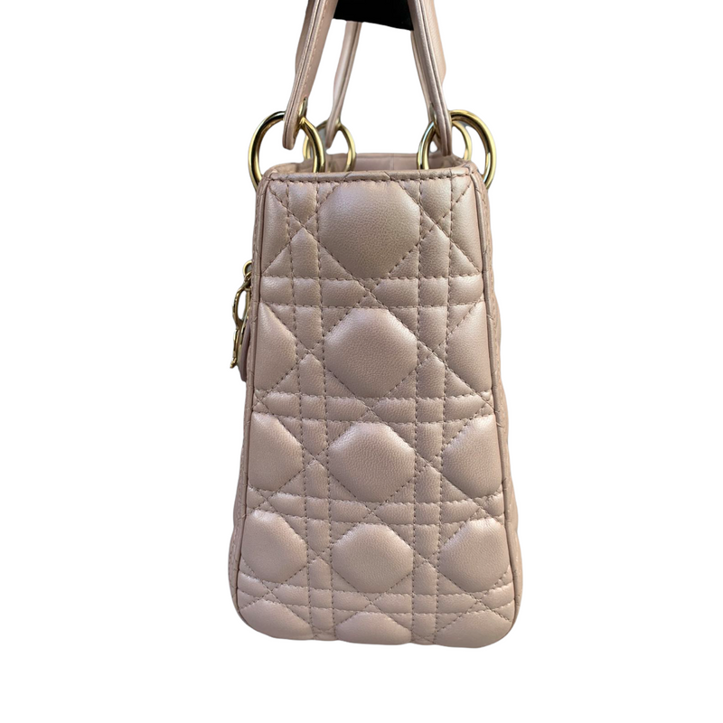 Lady Dior Medium Lambskin Light Pink GHW