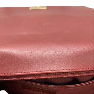 Large Boy Lambskin Burgundy GHW