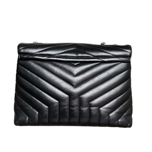 Medium Lou Lou Y Quilted Calfskin Black SHW