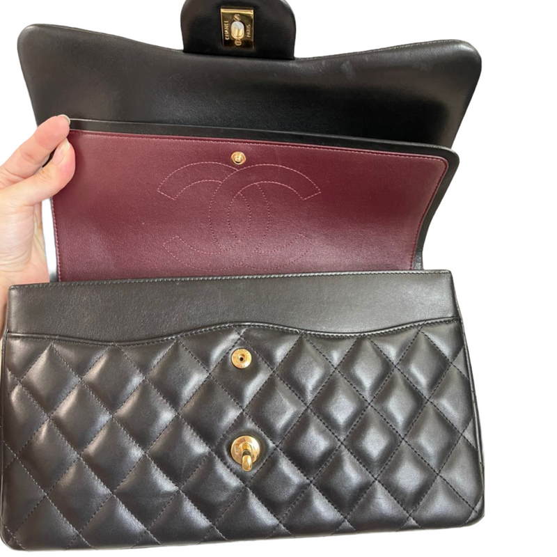 Classic Flap Jumbo Lambskin Black GHW