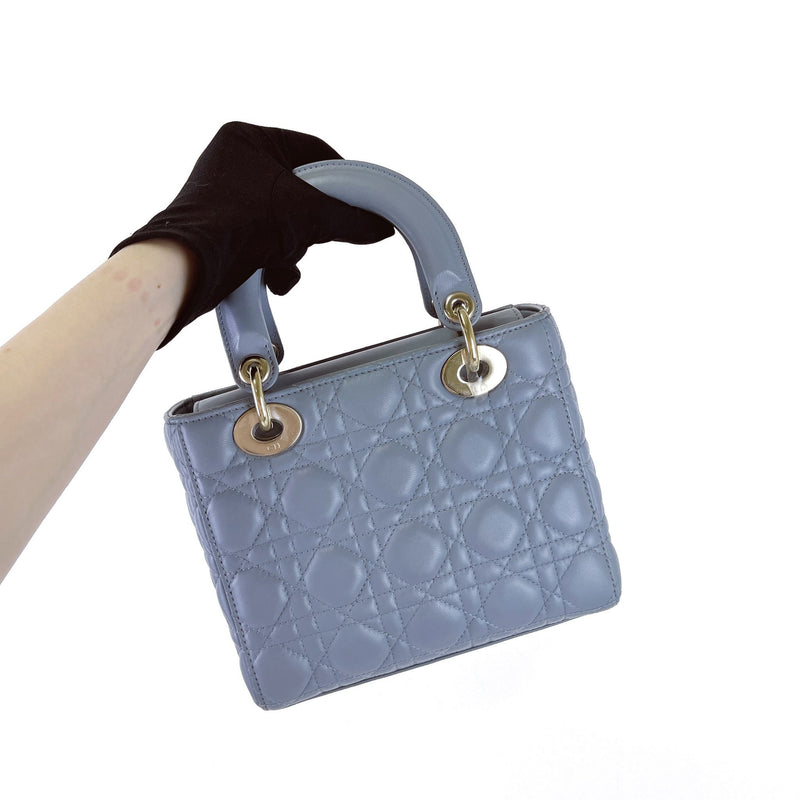 My Lady Dior Lambskin Small Blue GHW