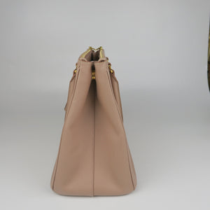 Large Saffiano Leather Beige Galleria Bag