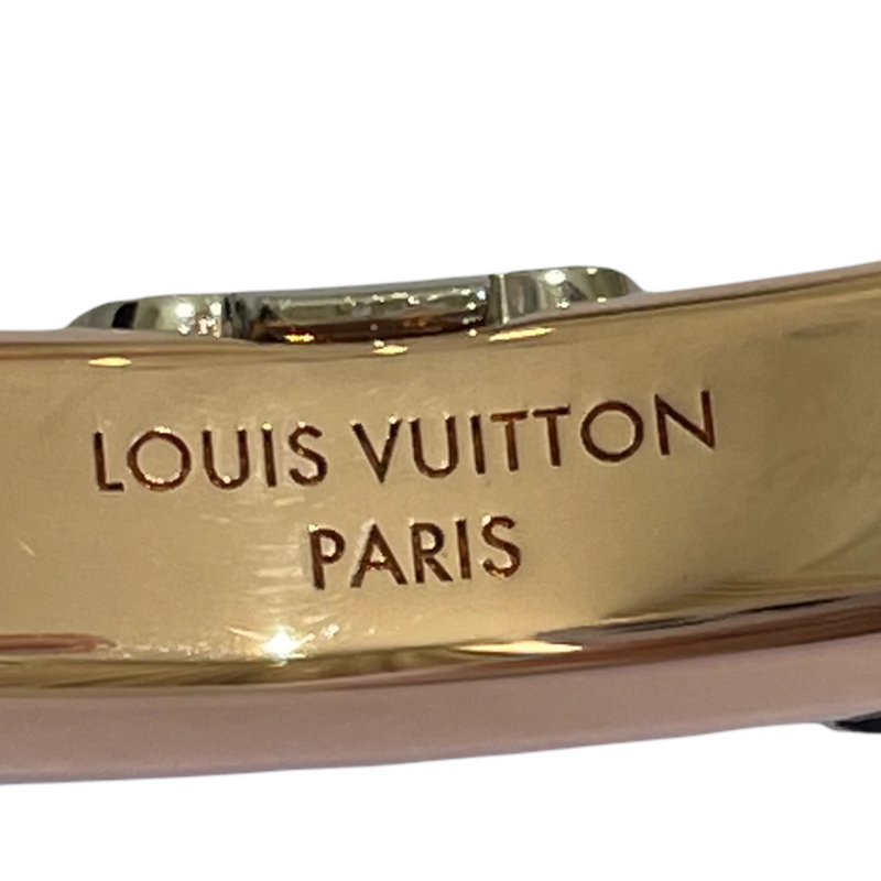 Louis Vuitton Rose Gold Brass Nanogram Cuff Bracelet Size M