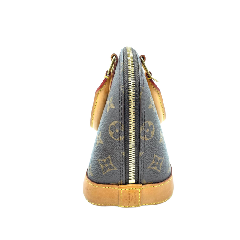 Authentic Louis Vuitton Monogram Alma BB Satchel Crossbody Handbag M53152