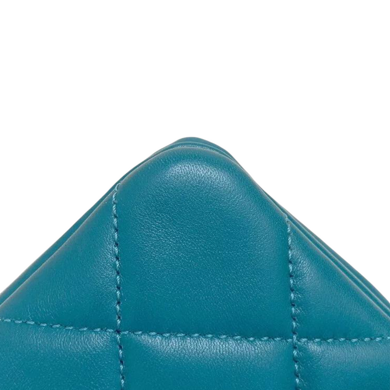 Trendy CC Flap Bag Lambskin Turquoise GHW