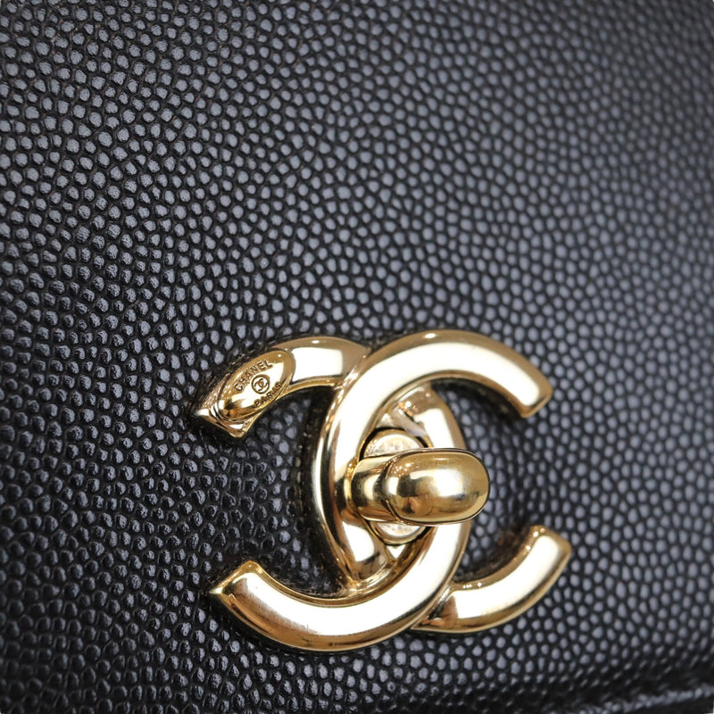 NEW CHANEL CAMEL CAVIAR FLAP BUSINESS AFFINITY BAG CAVIAR GOLD