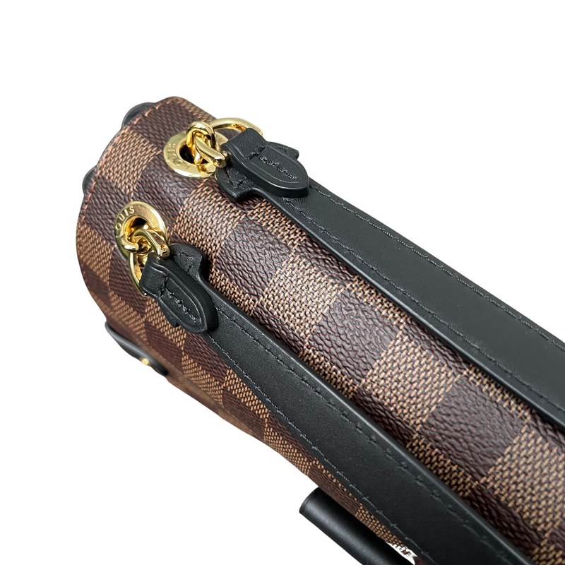Louis Vuitton Damier Ebene Canvas Python Vavin PM Shoulder Handbag