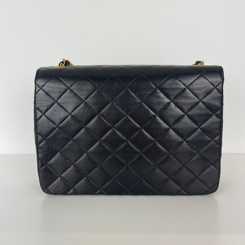 Vintage Flap Lambskin Black GHW