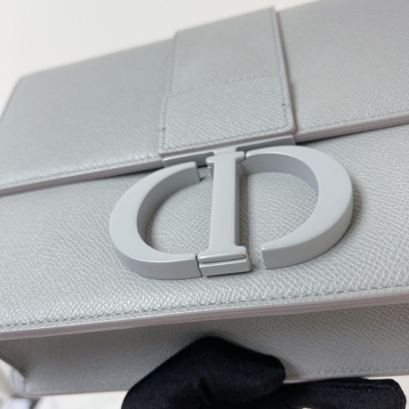 Dior Women 30 Montaigne Box Bag Black Ultramatte Grained Calfskin