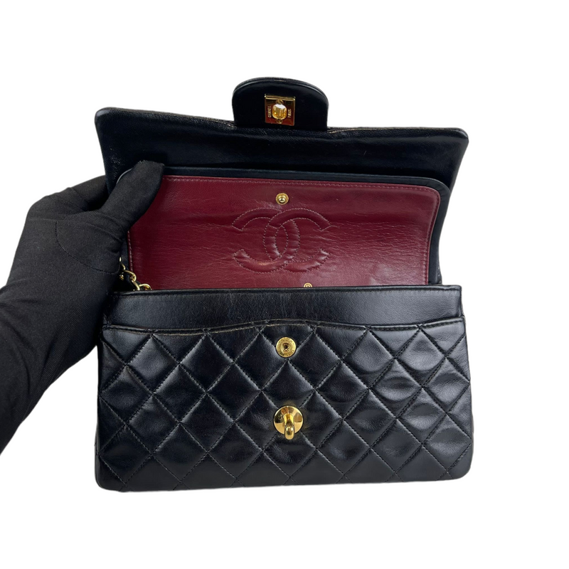 Classic Flap Small Lambskin Black GHW