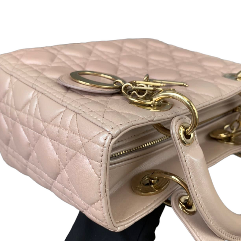 Lady Dior Medium Lambskin Light Pink GHW