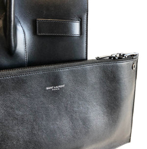 Sac De Jour in smooth black leather