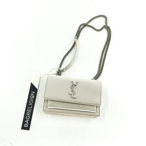 Mini Sunset Bag Off-White Leather