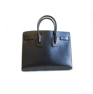 Sac De Jour in smooth black leather